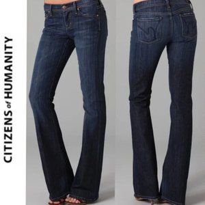 Citizens Of Humanity Blue Ingrid Low Waist Flare Boot Cut Jeans